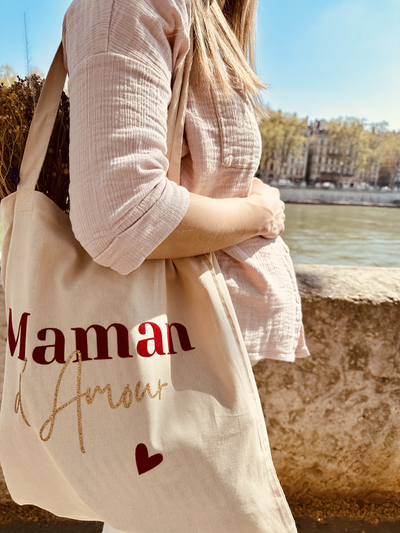 Tote Bag en coton : "Maman d'Amour"