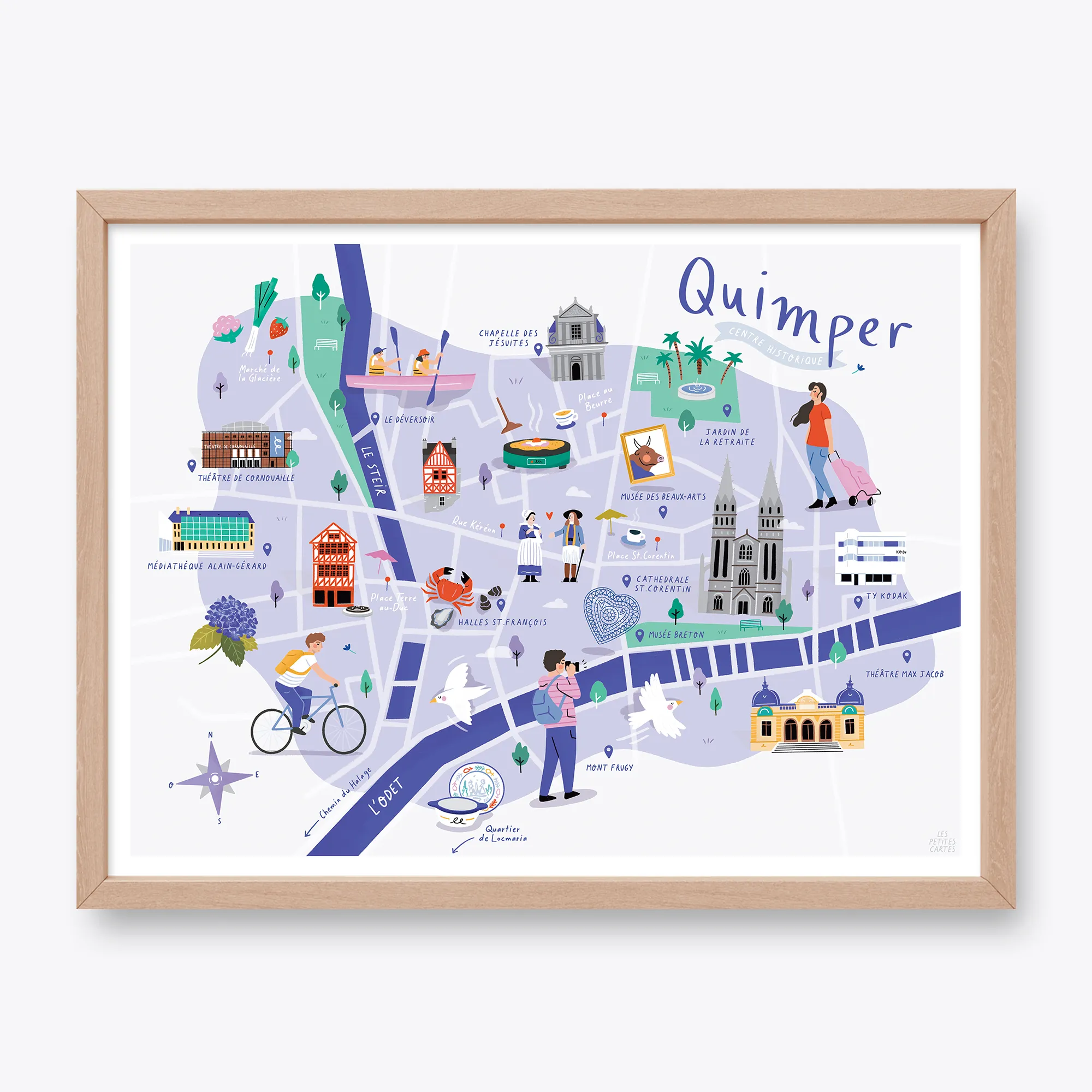 Affiche Quimper | 30x40cm | Bretagne | Finistère