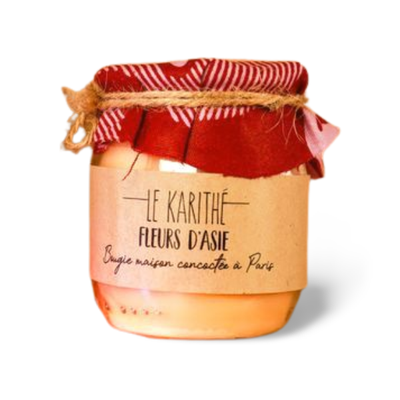 Bougie bio parfumée "Fleur d'asie" karité ingrédients naturels