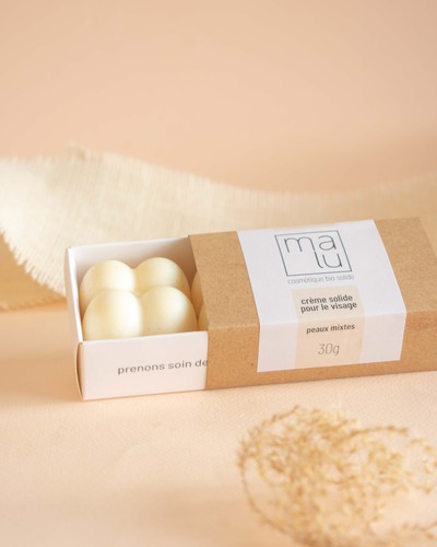 Crème solide pour le visage - peau mixte