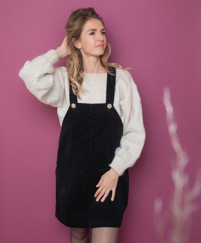 Robe Scarlett – Noire - coton bio - made in France - April et C