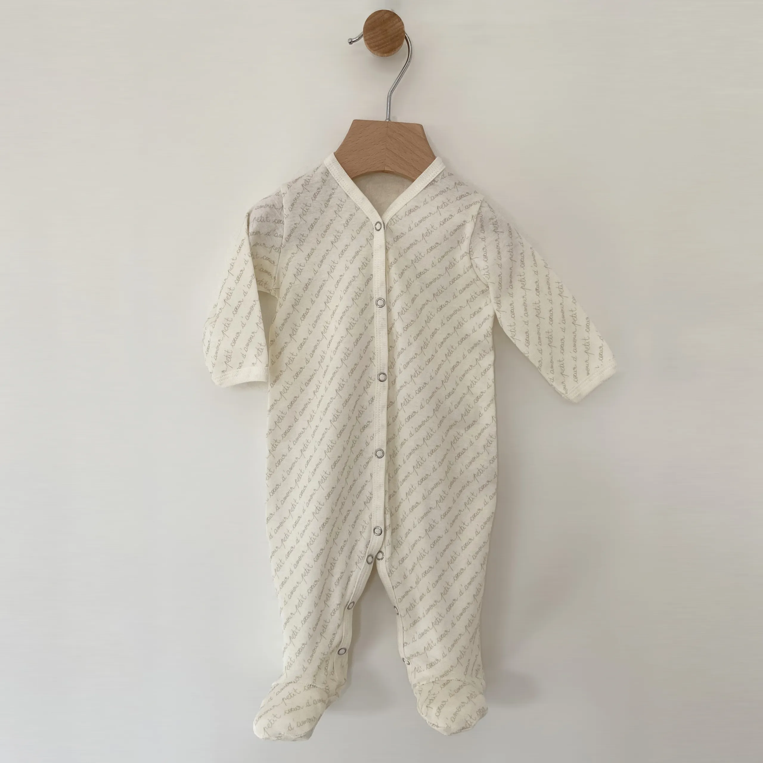 Pyjama imprimé bébé en coton bio, fabriqué en France, Aiméodore