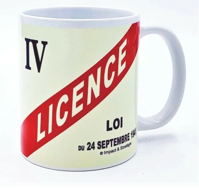 Tasse retro Licence IV 330 ml