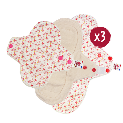 Pack de serviettes hygiéniques lavables - Flux max - La Week'Up - Origine France Garantie