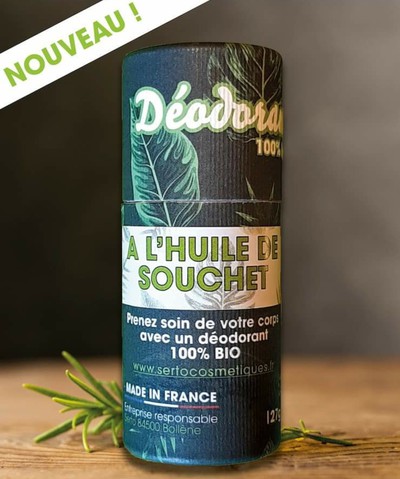 Déodorant à l'huile de Souchet (anti repousse de poil) 100% naturel et bio