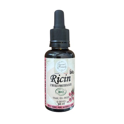 Pure Huile Végétale Ricin Bio "l'huile fortifiante" Cocoon'Essence, naturelle et fabriquée en france