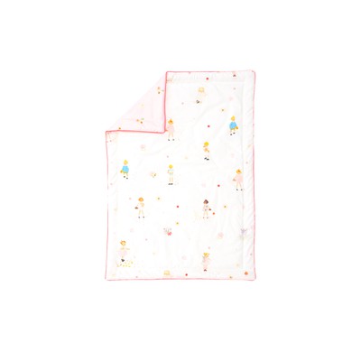 Plaid bébé en coton Oeko-tex "Un printemps enchanté" 70x100cm