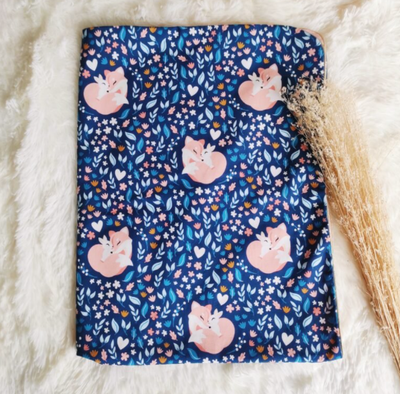 Couverture bébé été "Fox love" oeko tex fabriquée France