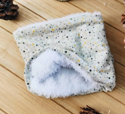 Tour de cou enfant hiver tout doux "Snood étoiles jaunes" oeko tex