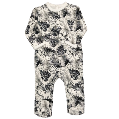 Pyjama 1 pièce enfant unisexe imprimé tigre 100% coton GOTS