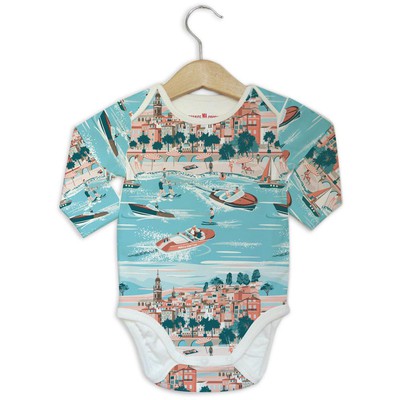 Body bébé unisexe 100% coton GOTS "Riviera" manches longues