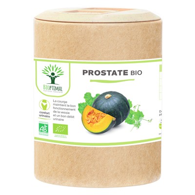 Prostate Bio - Bioptimal - Complément alimentaire - Courge Ortie Boldo - Protection & Confort Urinaire Homme - Troubles Miction et Hypertrophie - Fabriqué en France - Certifié par Ecocert -200 gélules